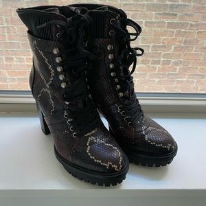 Vince Caumto Snake Skin Booties size 6.5